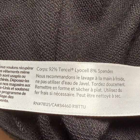 Eileen Fisher Black Long Sleeve Pocket Tee - Soft {L} - Picture 6 of 6